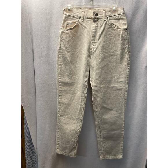 LEE denim jeans off‎ white size 10 petite tapered leg - Picture 1 of 7